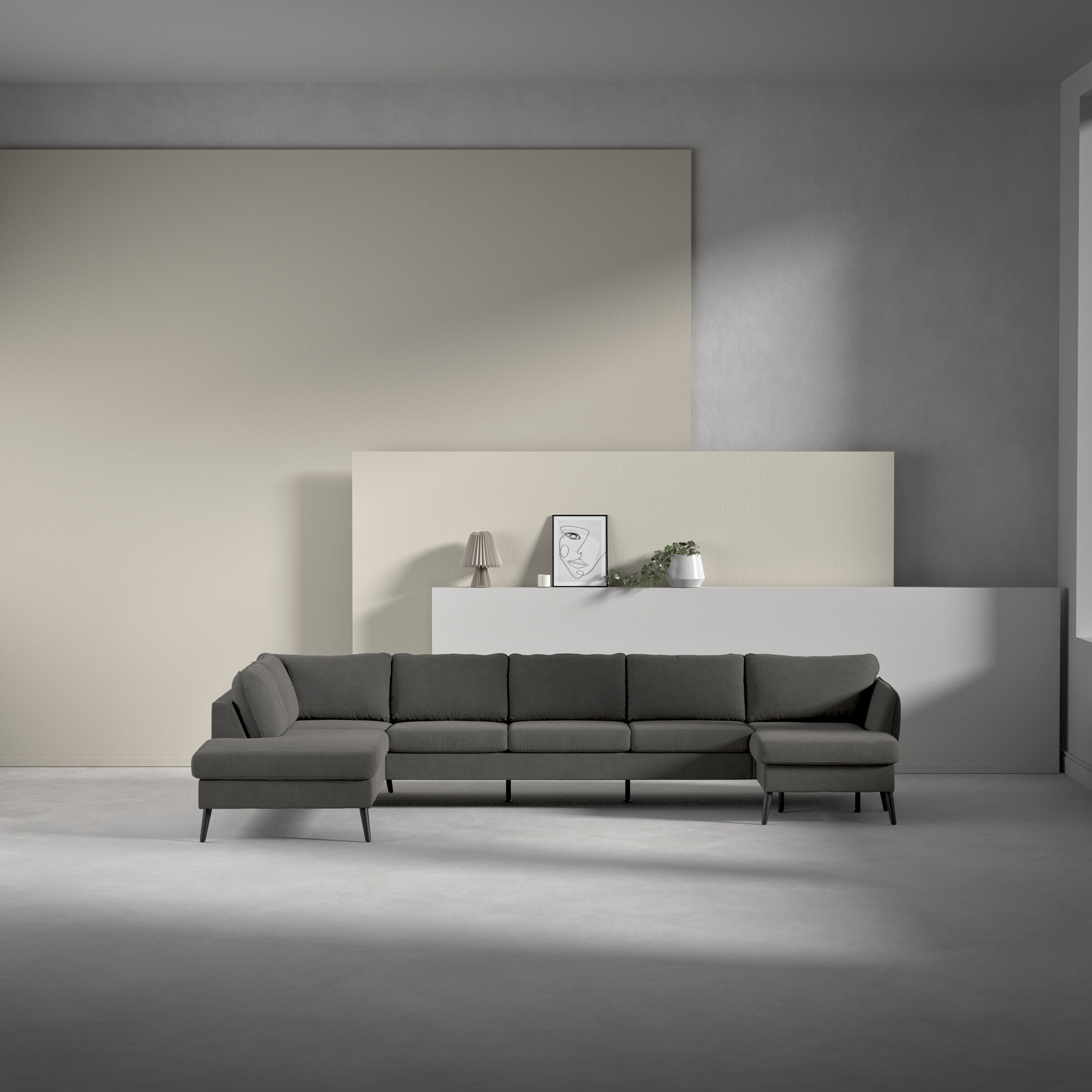 County - 4-sits soffa med divan vänster och schäslong höger - inspiration