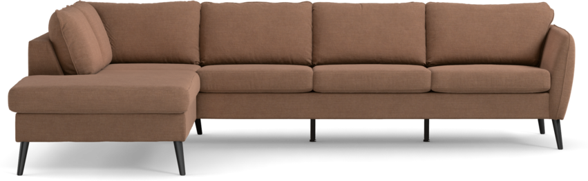 County - 3-sits soffa med divan vänster - Orange