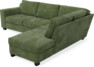Friday - 2,5-sits soffa med divan höger - Grön