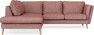 Madison - 2-sits soffa med divan vänster - Röd