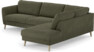 Bridge - 3-sits soffa med divan höger - Grön