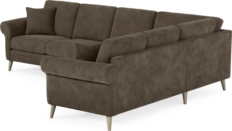 Eden - Hörnsoffa, 3+2-sits - Brun