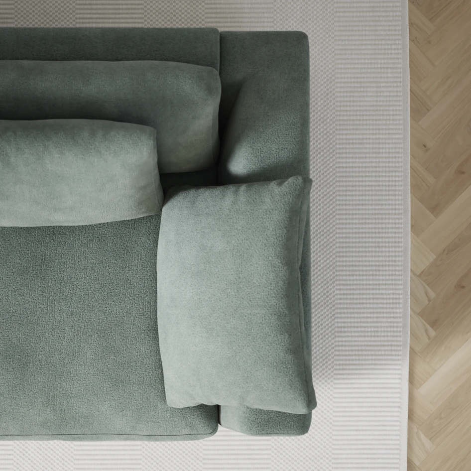 Amie - 3-sits med divan vänster - Blå