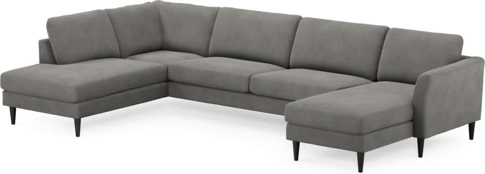 Bridge - 3-sits soffa med divan vänster och schäslong höger - Grå