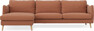 Madison - 3-sits soffa med schäslong vänster - Orange