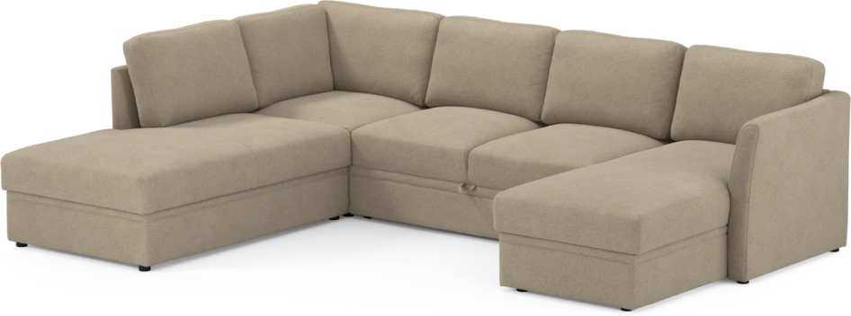 Öland - Bäddsoffa med divan vänster och schäslong höger - Beige
