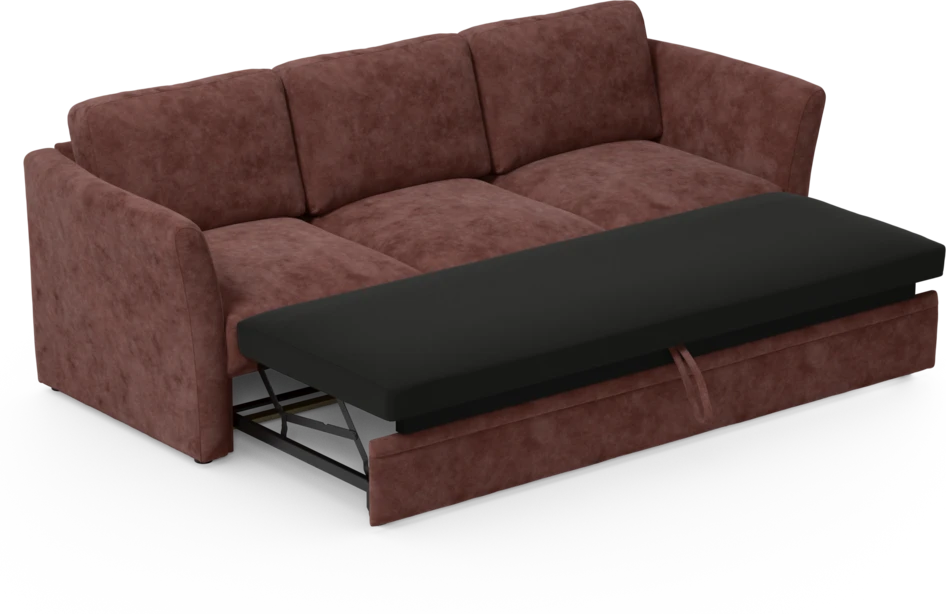 Öland - Bäddsoffa 3-sits, längsbäddad - Röd