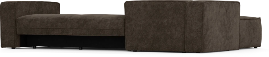 Ide - Bäddsoffa 3-sits med schäslong vänster - Brun