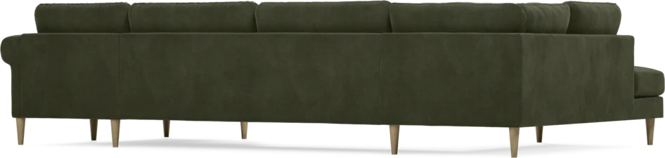 Bridge - 3-sits soffa med divan vänster och schäslong höger - Grön