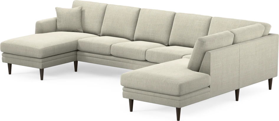 Eden - 3-sits soffa med schäslong vänster och divan höger - Beige