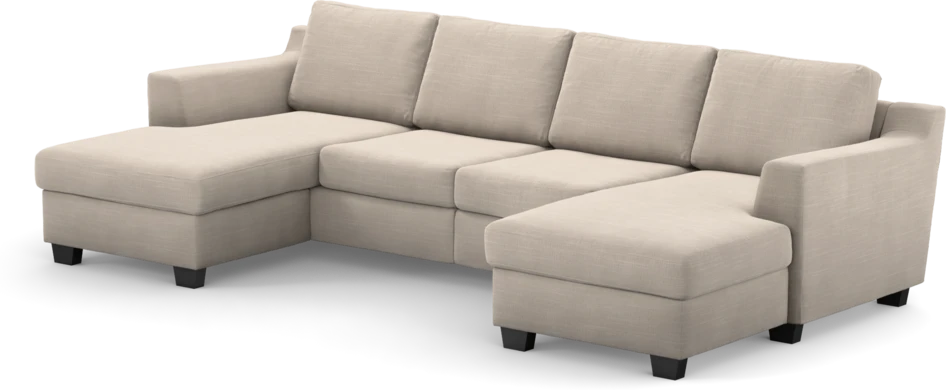 Friday - 2-sits soffa med två schäslonger - Beige