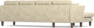 Eden - 3-sits soffa med schäslong - Beige