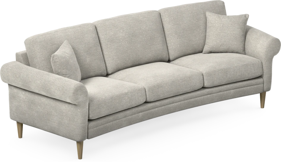 Eden - 3-sits soffa svängd - Grå