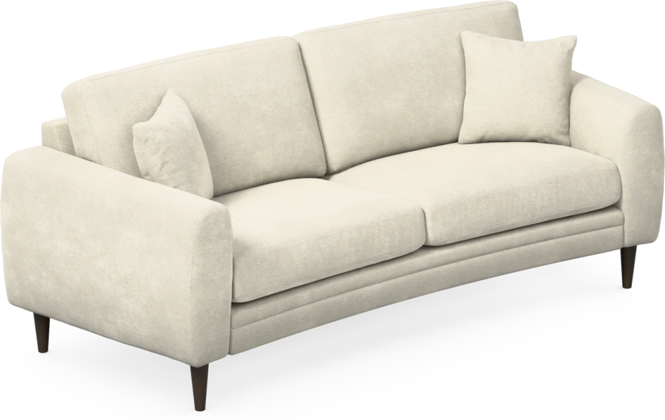 Eden - 2,5-sits soffa svängd - Vit