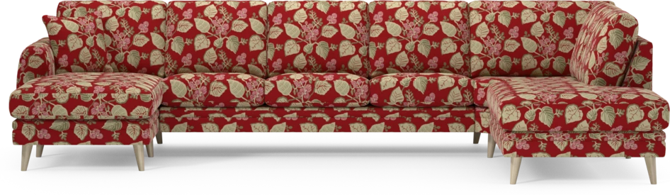 Eden - 3-sits soffa med schäslong vänster och divan höger - Flerfärgad