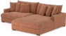 Rossi - 2-sits soffa med schäslong XL höger - Gul