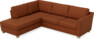 Friday - 2,5-sits soffa med divan vänster - Orange
