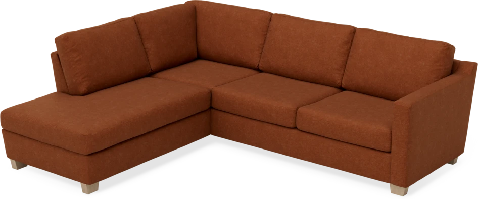 Friday - 2,5-sits soffa med divan vänster - Orange