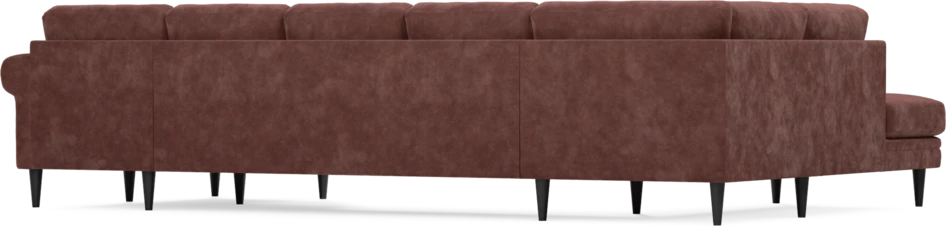 Eden - 3-sits soffa med divan vänster och schäslong höger - Röd