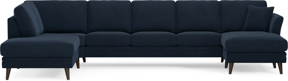 Eden - 3-sits soffa med divan vänster och schäslong höger - Blå