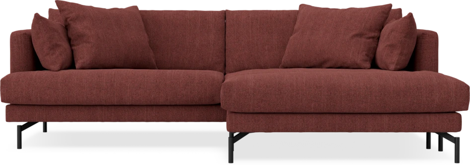 Harper - 4-sits med schäslong XL höger - Röd