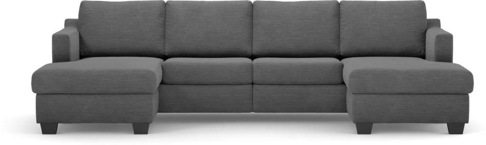 Friday - 2-sits soffa med två schäslonger - Grå