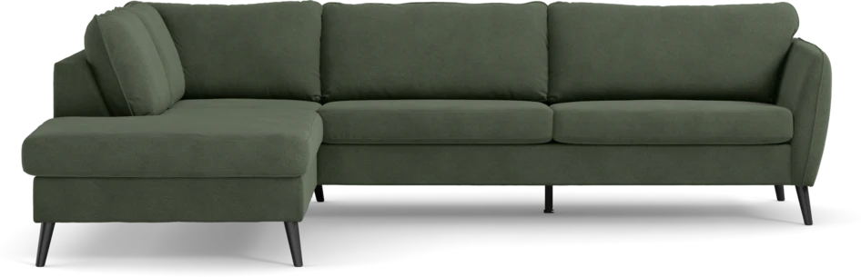 County - 2,5-sits soffa med divan vänster - Grön