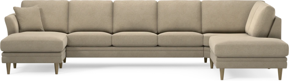Eden - 3-sits soffa med schäslong vänster och divan höger - Beige