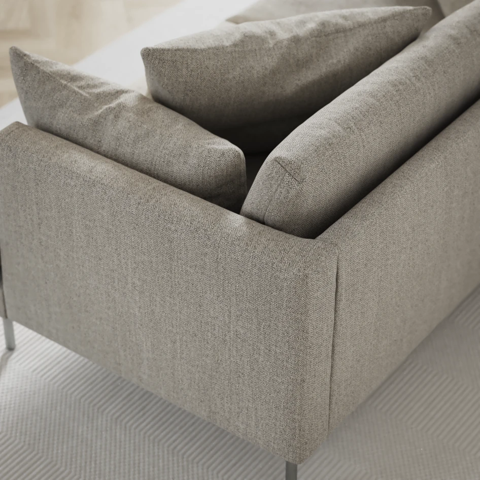 Harper - 3-sits soffa, hel dyna - Vit
