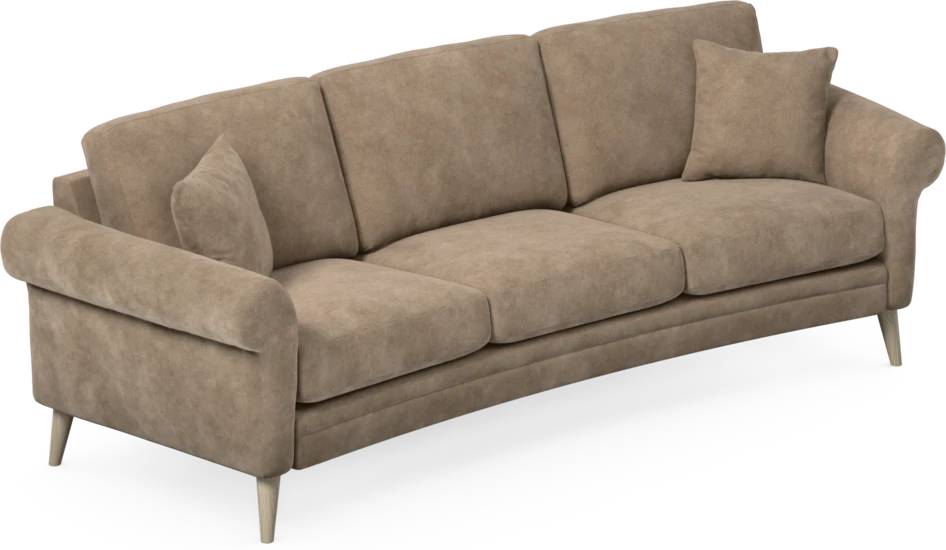 Eden - 3-sits soffa svängd - Beige