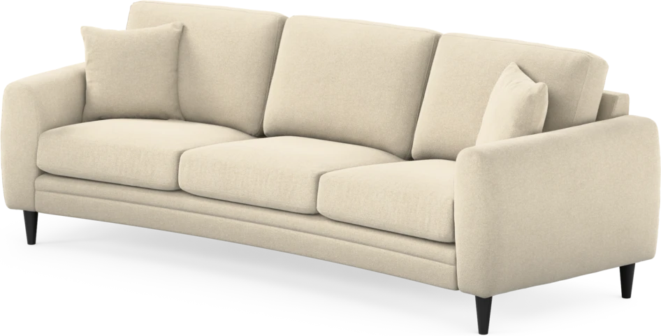Eden - 3-sits soffa svängd - Beige