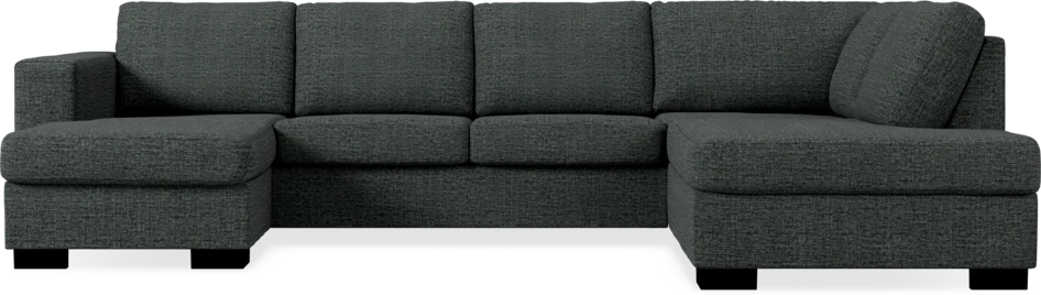 Nevada - 3-sits soffa med schäslong vänster och divan höger - Grå