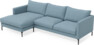 Impression Delux - 3-sits soffa med schäslong vänster - Blå
