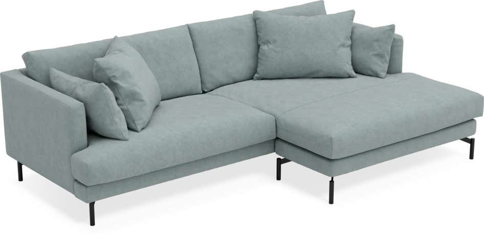 Harper - 4-sits med schäslong XL höger - Grön