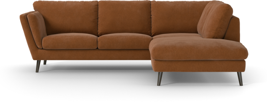 Madison Lux - 2-sits soffa med divan höger - Orange