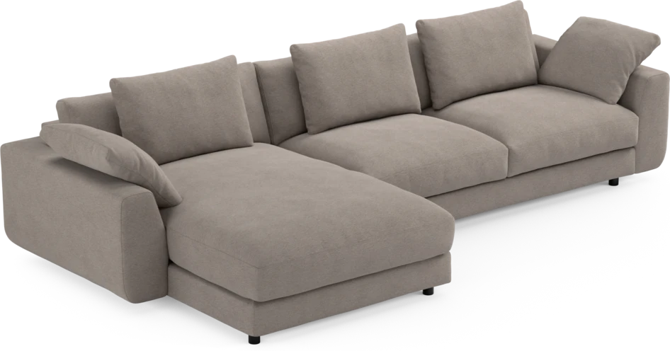 Amie - 3-sits med schäslong vänster - Beige