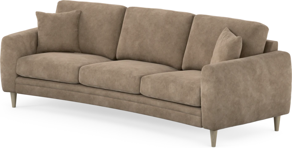 Eden - 3-sits soffa svängd - Beige