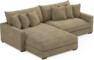 Rossi - 2-sits soffa med schäslong XL vänster - Beige