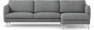 Madison Lux - 3-sits soffa med schäslong höger - Vit