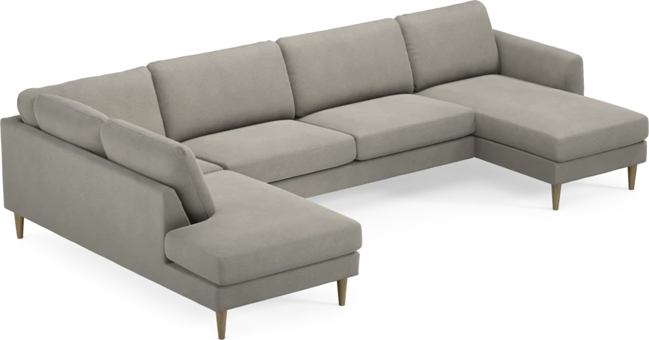 Bridge - 3-sits soffa med divan vänster och schäslong höger - Grå