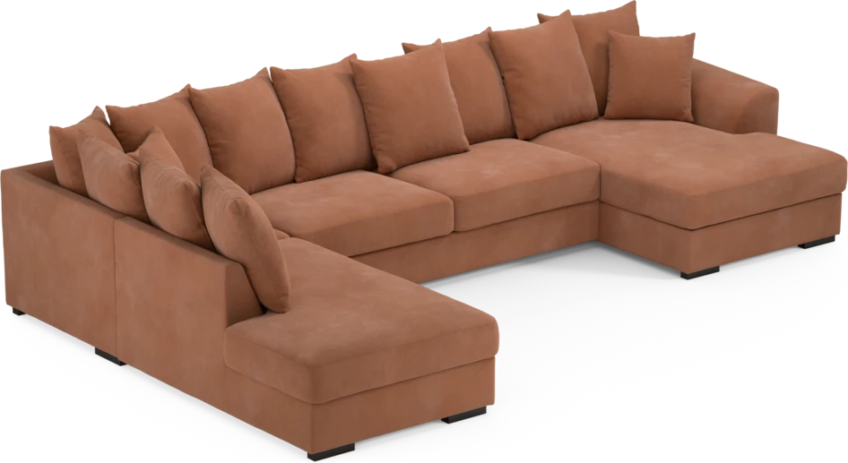 Town - 3-sits soffa med divan vänster och schäslong höger - Orange