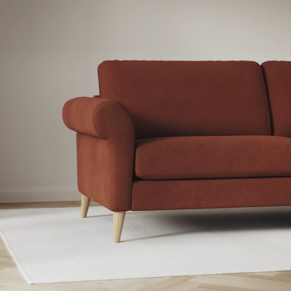 Bridge - 3-sits soffa med schäslong vänster och divan höger - Orange