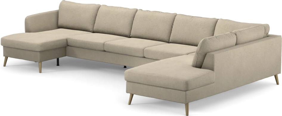 County - 4-sits soffa med schäslong vänster och divan höger - Beige