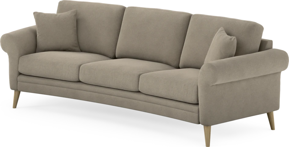 Eden - 3-sits soffa svängd - Beige