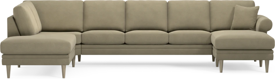 Eden - 3-sits soffa med divan vänster och schäslong höger - Beige
