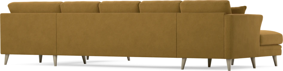 Eden - 3-sits soffa med schäslong vänster och divan höger - Gul