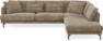 Harper - 3-sits soffa med divan höger - Brun