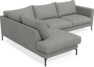 Impression Delux - 3-sits soffa med divan vänster - Grå