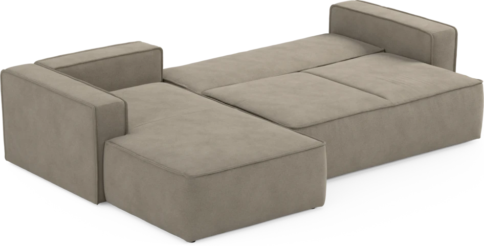 Ide - Bäddsoffa 3-sits med schäslong vänster - Beige