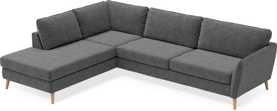County - 2,5-sits soffa med divan vänster - Grå